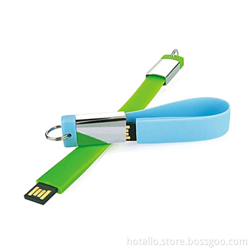 Silicone Key Chain Wrist Band USB Drive